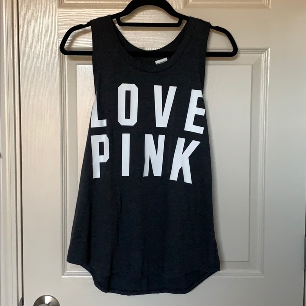 PINK Slit-Back Muscle Tank